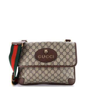 Gucci Medium Neo Vintage Flap Messenger GG Coated Canvas